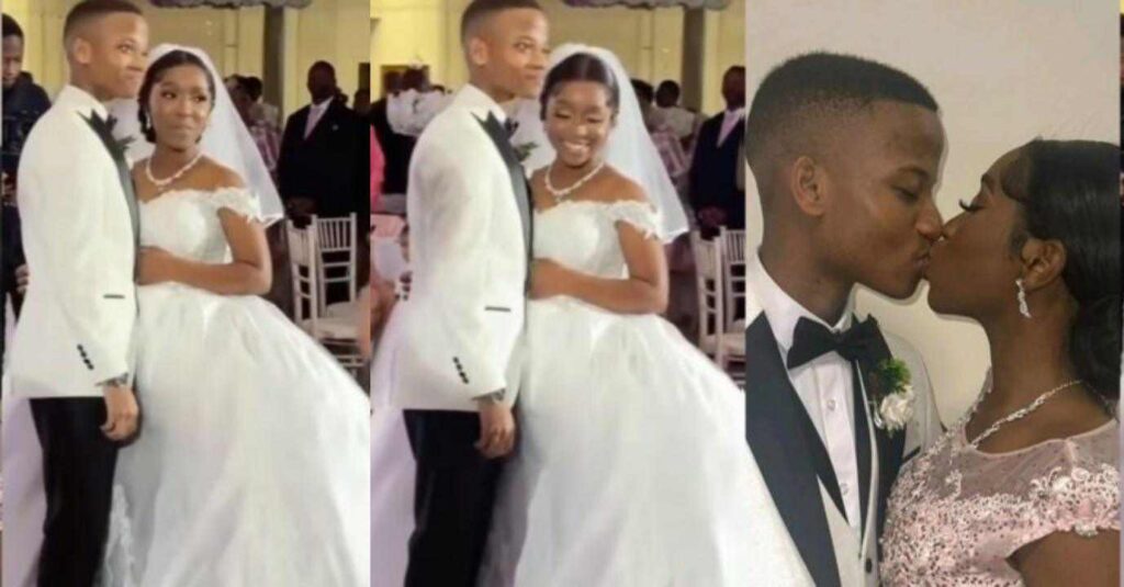 "Something Is Happening In This Country, Where There Parent They Abeg"– Netizen React as Young couple get married at age 21