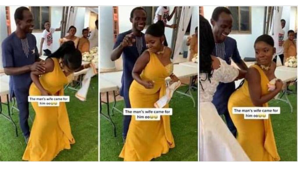 "Shift Your Nysh His My Husband”: Drama as woman spots curvy lady whining waist on her husband at event (Video)