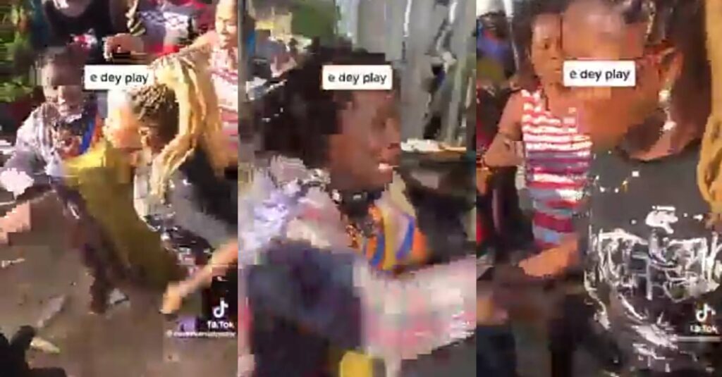 "I Know Her"– Mad woman Says As She attacks ex-friend who allegedly made her mad and snatched her husband in public (Video)