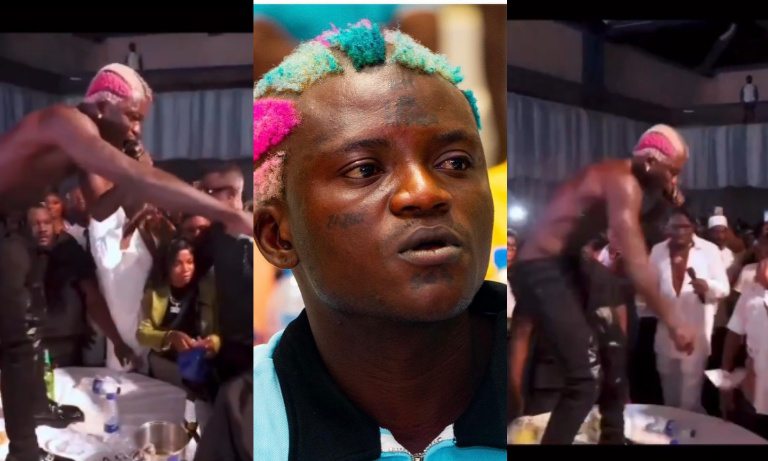 “Portable Is Full Of Cruise” – Drama As Portable Stops A Whole Performance After Being Sprayed Dollars At An Event (Video)