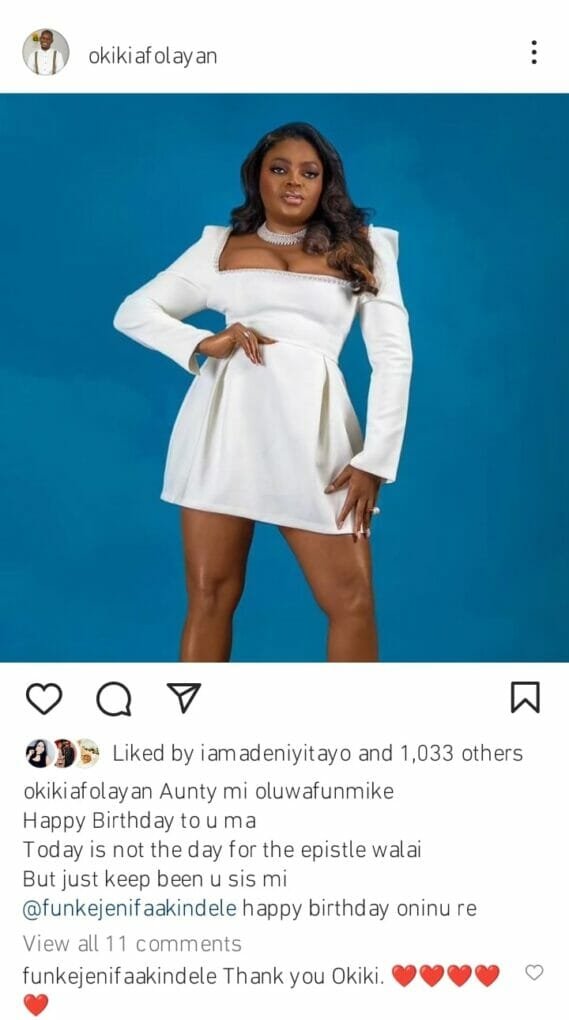 “Just keep being you” Okiki Afolayan celebrate Actress Funke Akindele on her birthday