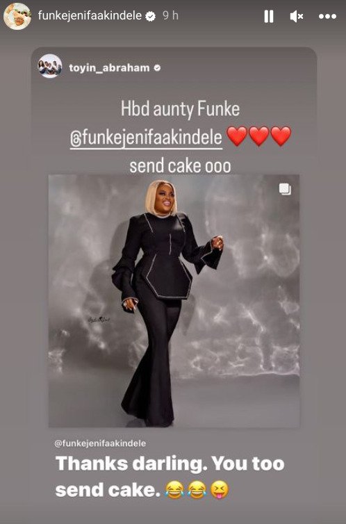 “Thank God Oo, Fight Don End” – Actress Toyin Abraham finally bows to pressure, makes peace with Funke Akindele