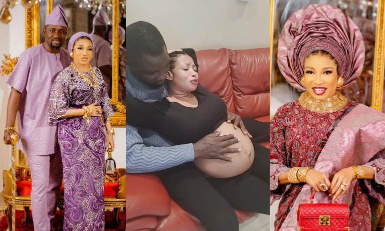 "Real Definition Of Love" – Fans Hail Actress Lizzy Anjorin As She Reveal Her Pregnancy Pump Video Online (Watch)