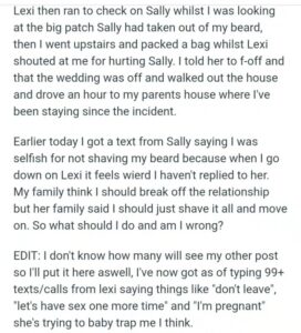 Man Calls Off His Wedding With Just One Day Left After His Wife To Be Sister Cut His Beard While He Is Asleep