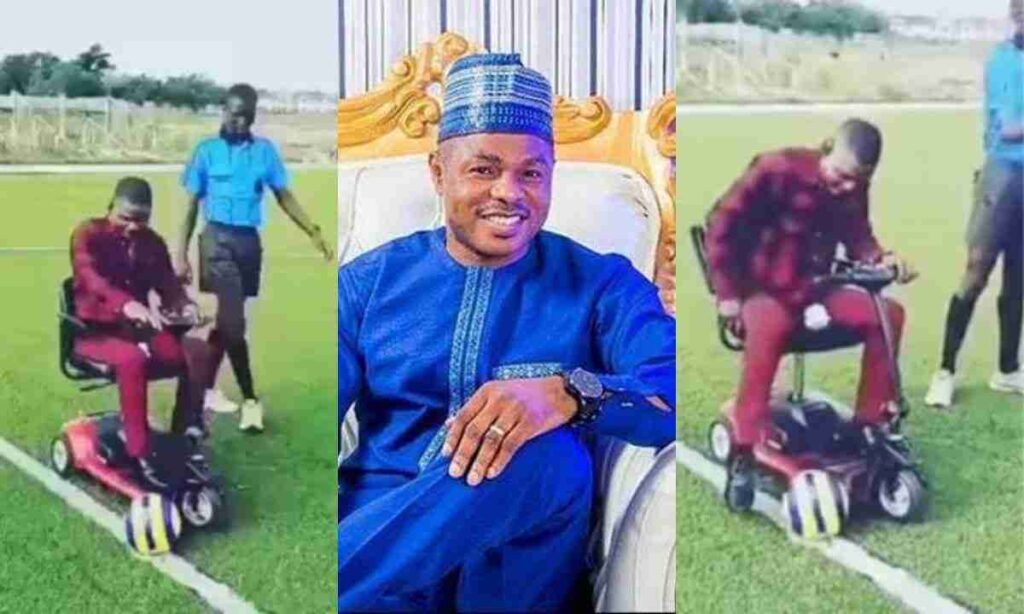 “With God, I can do all things”- Gospel singer Yinka Ayefele says as he play football with his team mates