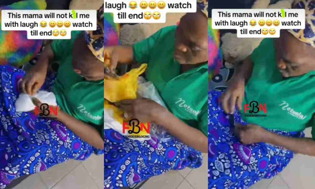 Funny Moments As Old Woman Who Visit Her Daughter Tie Her Phone With More Than 10 Nylon And Put It Inside Her Cloth Video Trend Online (Watch)