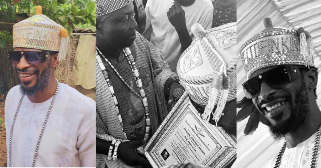 Congratulations pour as singer 9ice is honored with chieftaincy title in Ogun State