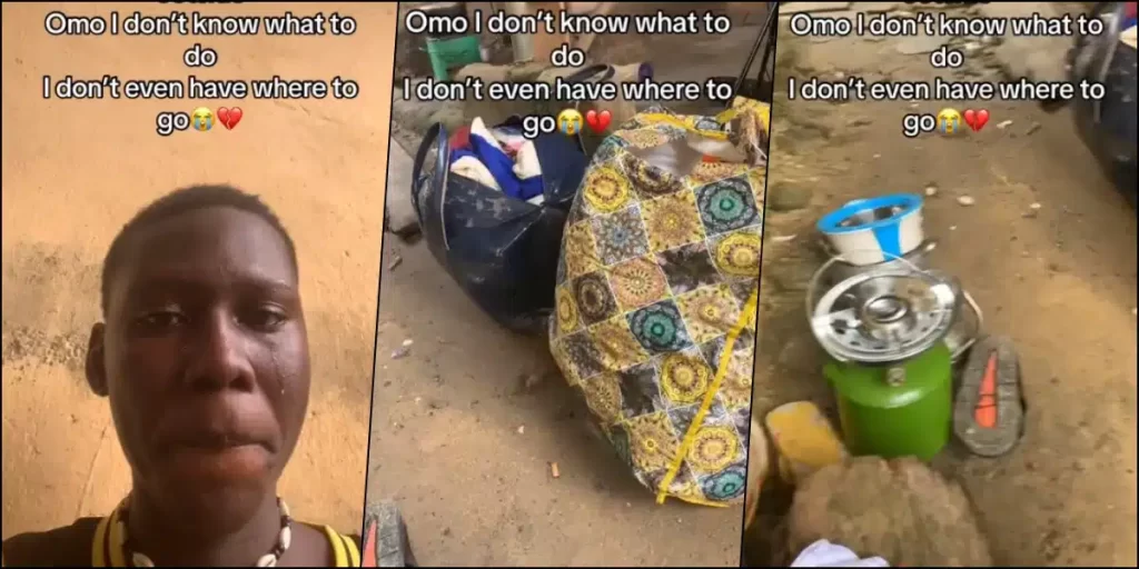 “Please I need help now, I came back home to see my load outside” – Young man breaks down in tears