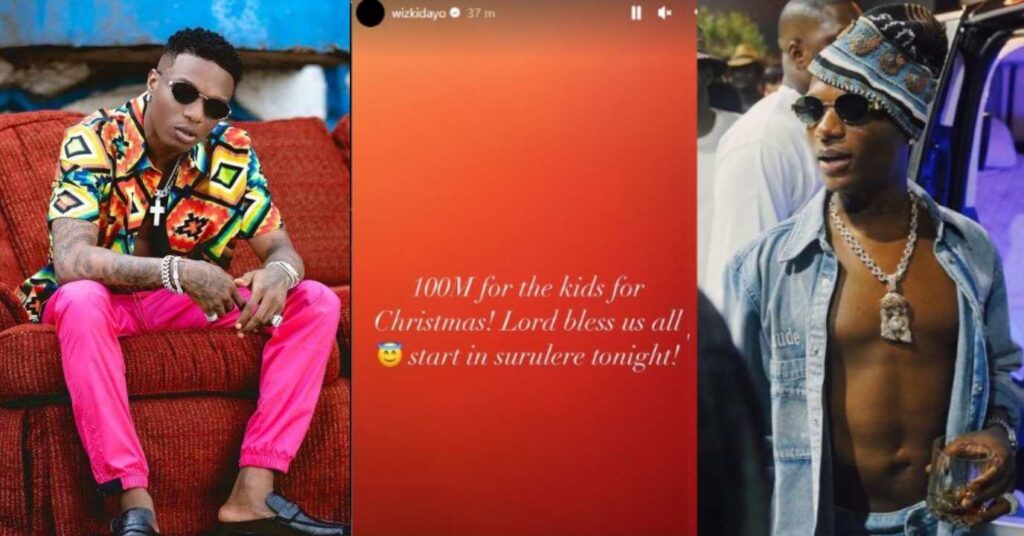 "So Wizkid is not stingy like the rest of them"- Wizkid set to dash out N100M to kids for Christmas, kickstarts today in Surulere