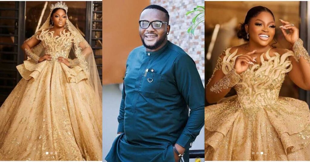 "This our wedding dress you picked is fine are you picking mine” Yomi Fabiyi teases Funke Akindele, she reacts