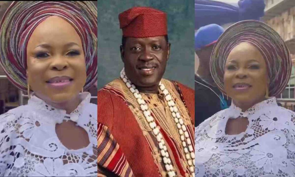 Meet Taiwo Hassan (Ogogo) first wife, Ajoke Taiwo who is a devoted Christian dancing at her daughter wedding