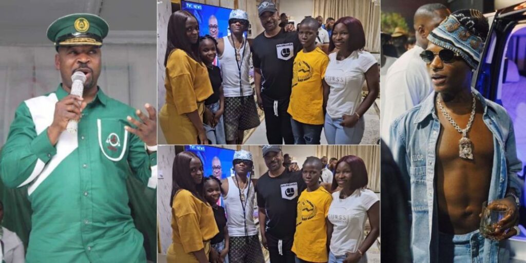 MC Oluomo over the moon as Wizkid pays him surprise visit in his house (Video)