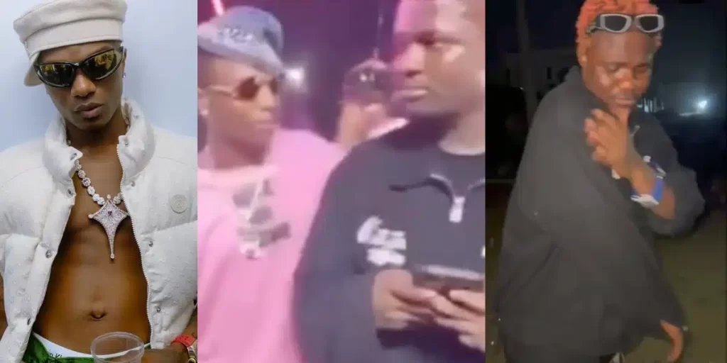 “See where he touch me” – Man vows never to take off jacket after Wizkid bumped him