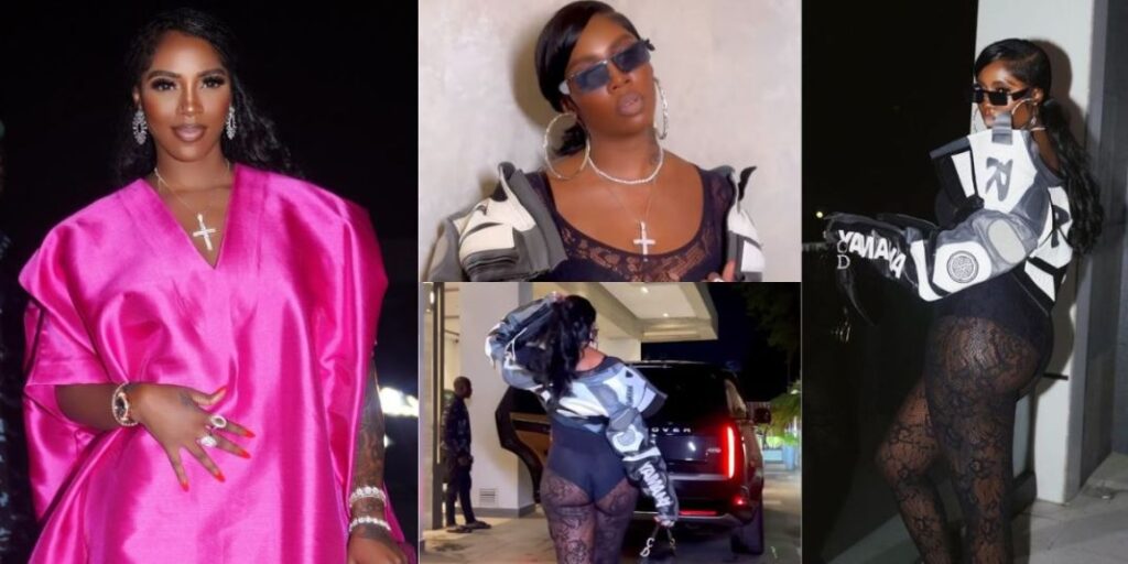 "See wetin you cause, married man the comment this kind words” – Tiwa Savage left many gushing as she flaunts her banging body in new post (Photos/video)