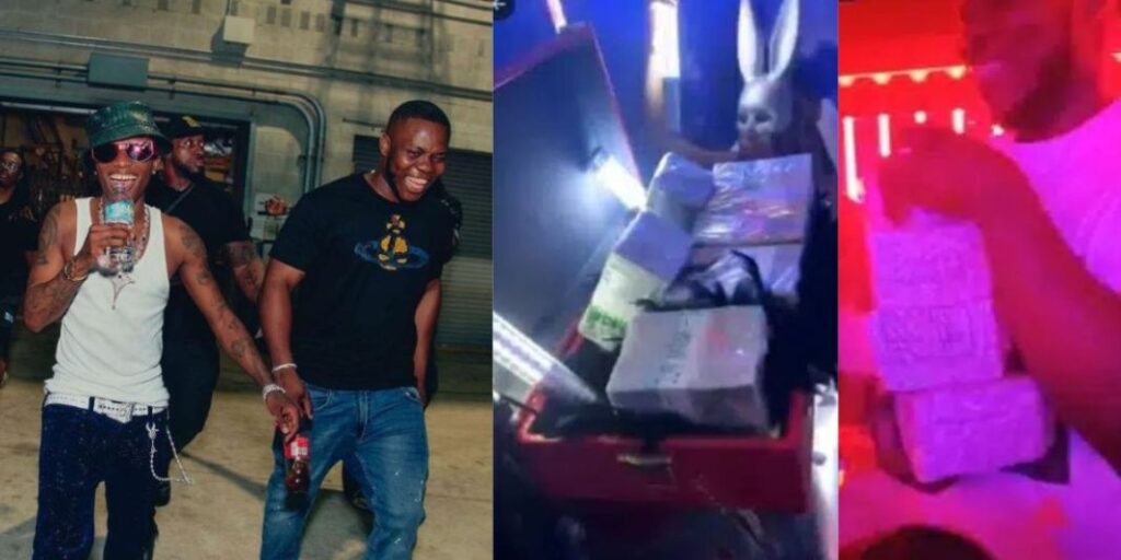 Wizkid surprised his right-hand man Femi on his birthday party as he spray him N30M (Video)