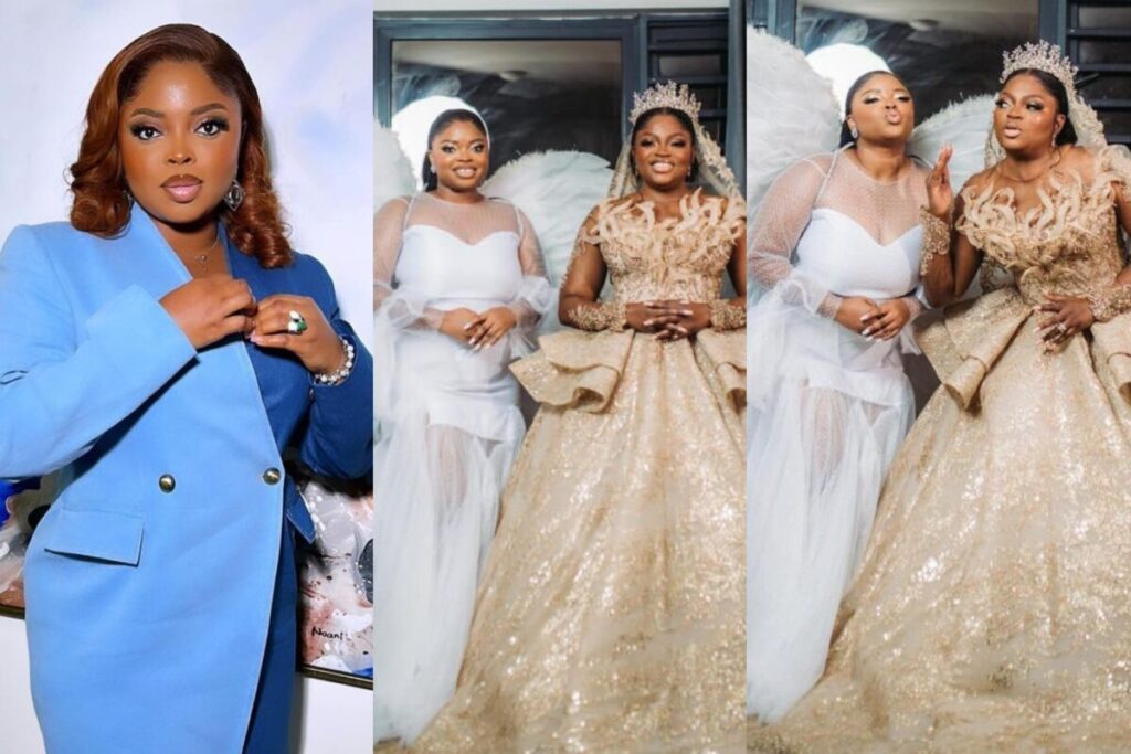 "Your life is a testament of Great grace and the favour of God” Juliana Olayode shower prayer on Funke Akindele at an event