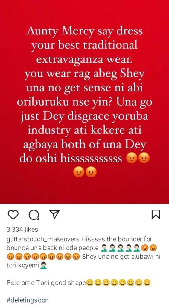 "Most of You na Oloriburuku, Una go just dey disgrace Yoruba industry” Mustapha babymama, Adewunmi Fatai drags Yoruba celebrities over their outfit to a movie premiere