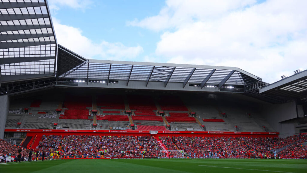 Liverpool is set to conduct a trial for the Anfield Road Stand in preparation for the upcoming clash against Manchester United.