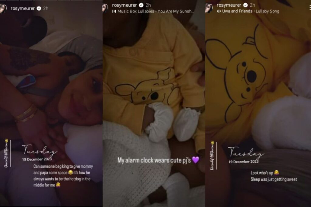 Rosy Meurer shares new family photos following rumors of husband, Olakunle Churchill’s plans to take a new wife