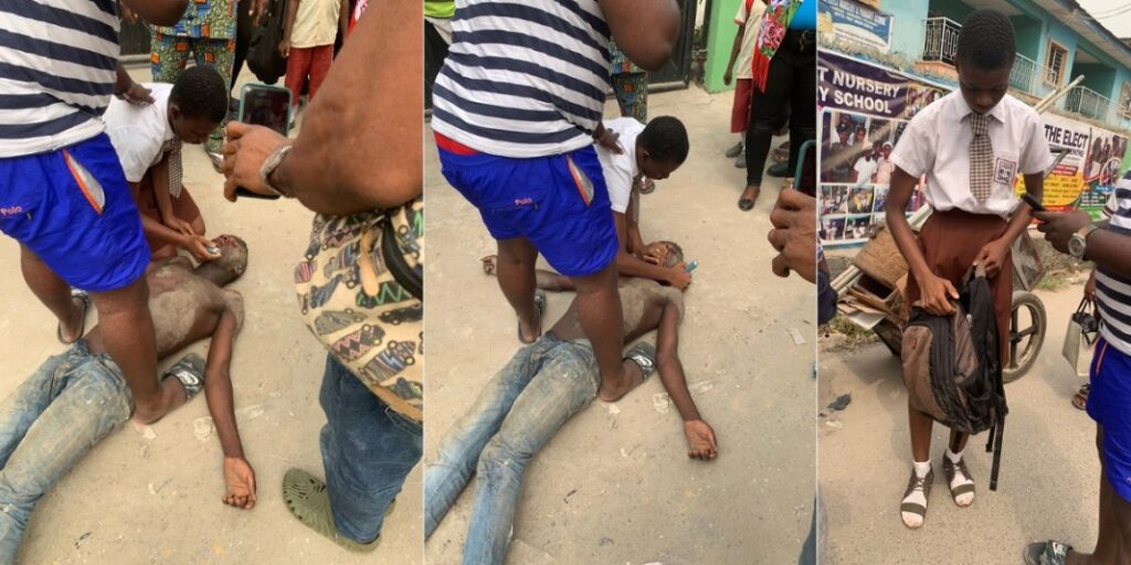 "She is really God sent and deserves an award” – Secondary school girl saves stranger who collapse on road after his inhaler finished (Photos)