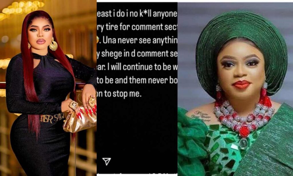 “Una go crry shege” Bobrisky lashes out at netizens following his breaast surrgery announcement.