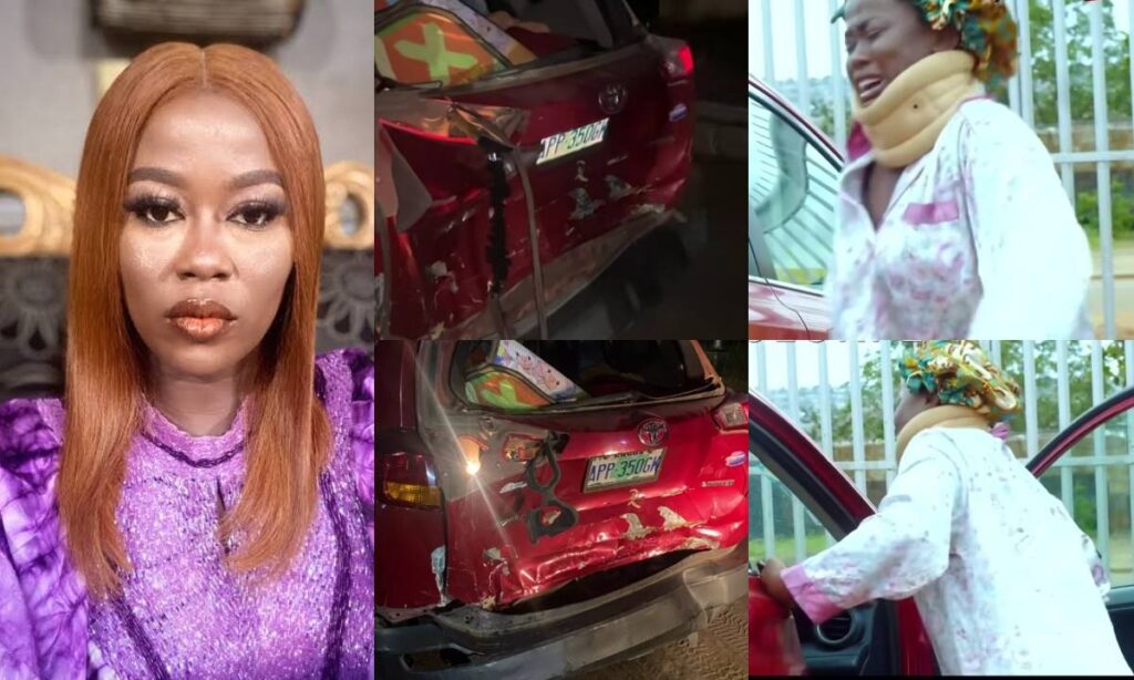 "The DE¥iL Wanted To Change My Narrative, But God Said Not Today"- Actress Juliet Jatto Survives Car Crash On Her Way Back From A Movie Set