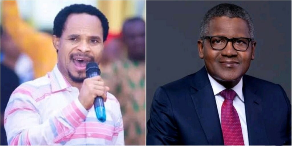 I see fire engulfing Dangote’s Refinery, bring him to my church for prayers – Pastor Odumeje warns (VIDEO)