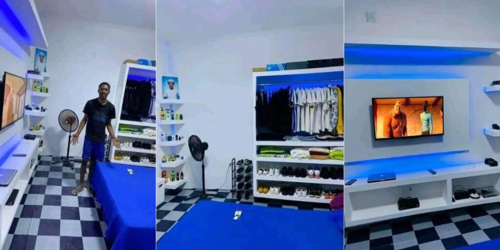 "Neat and tidy ba this kind guy ladies dey want” – Young man leaves many gushing as he shows off his well arranged 1-bedroom apartment (Photos)