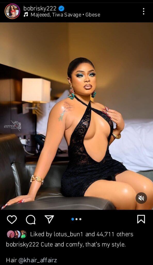 "See as the thing stand like it real"- Bobrisky set the internet on fire as she shares sultry photos, flaunts his new booobs