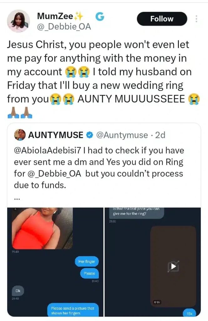 "We Talk Ham"–Mummy Zee reacts as her husband’s chat with lady leaks online