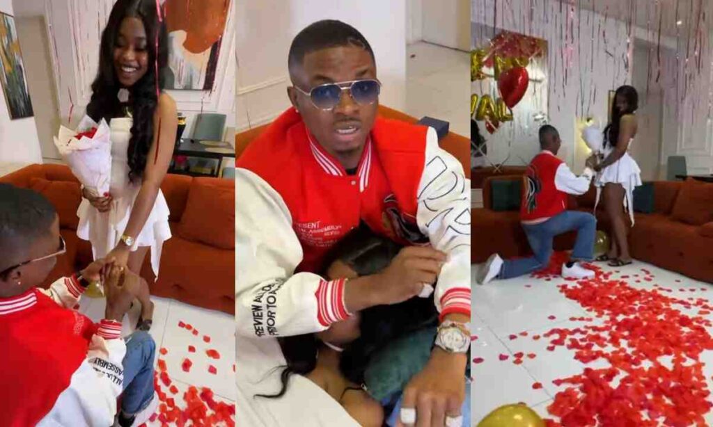 Congratulations Pour In As Ola Of Lagos Propose To His Girlfriend Ahead Of Valentine (Watch)