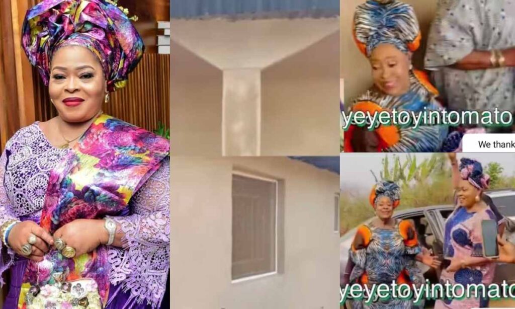 "We have moved mama to her new house"- Toyin Tomato celebrate as Tampa builds a new house for Iya 2d (Video)