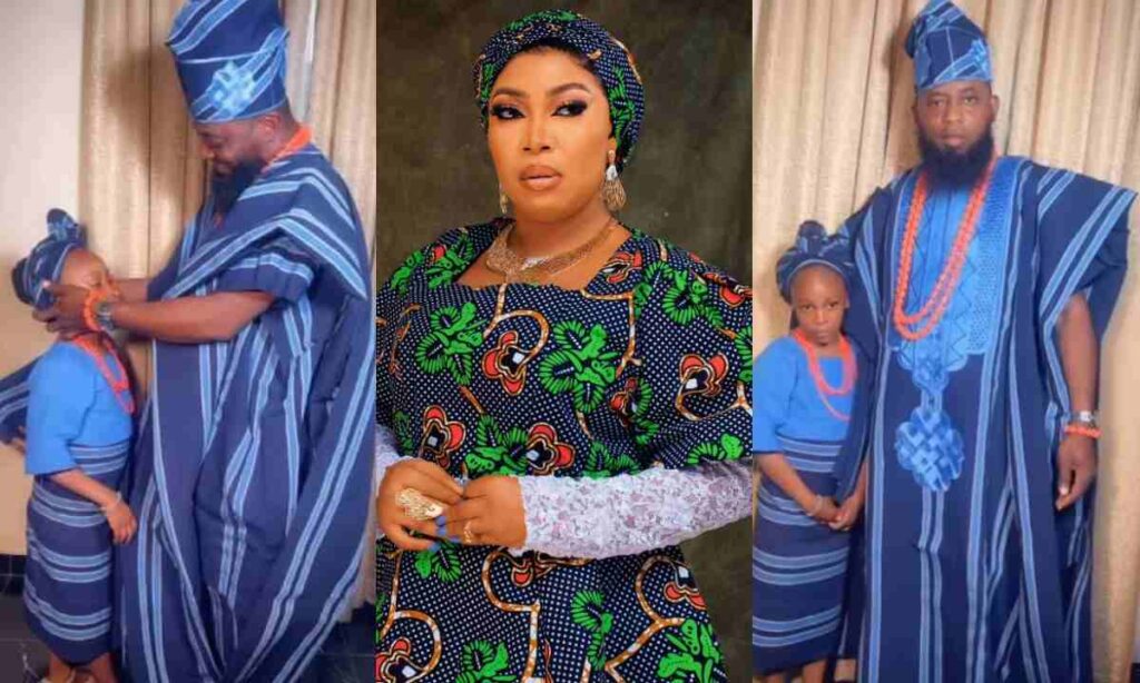 "She Looks Unhappy And Scared"–Netizen Reacted To Actress Bimpe Akintunde's Daughter Mida Mood As Step Dad Celebrates Her Ahead Of Her Birthday.