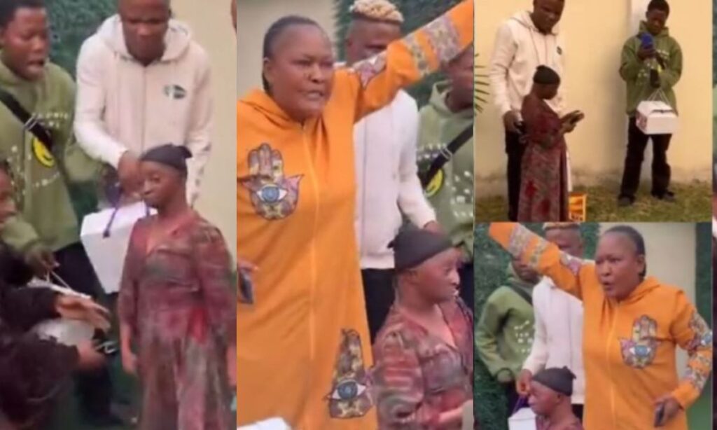 “Carry this little thing out” – Reaction as Mummy Dollarz throws Aunty Ramota out of her house for refusing to greet her (Video)