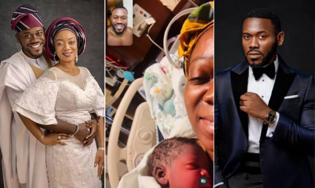 Congratulation Pour In As Actor Deyemi Okanlawon And his Wife Celebrate Arrival Of Third Child