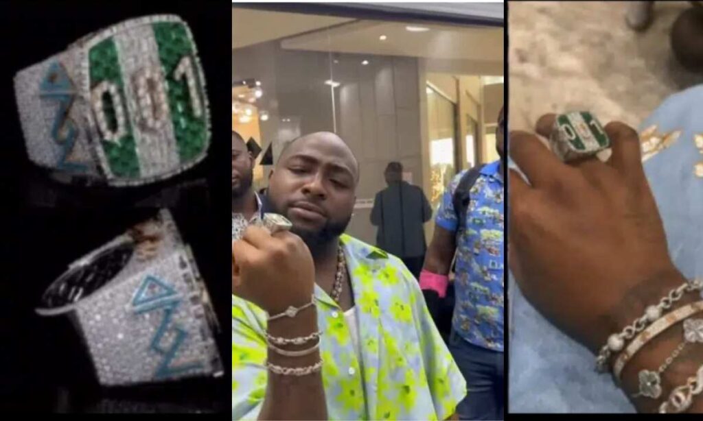 Singer Davido splashes $20K (N32M) on customized diamond ring