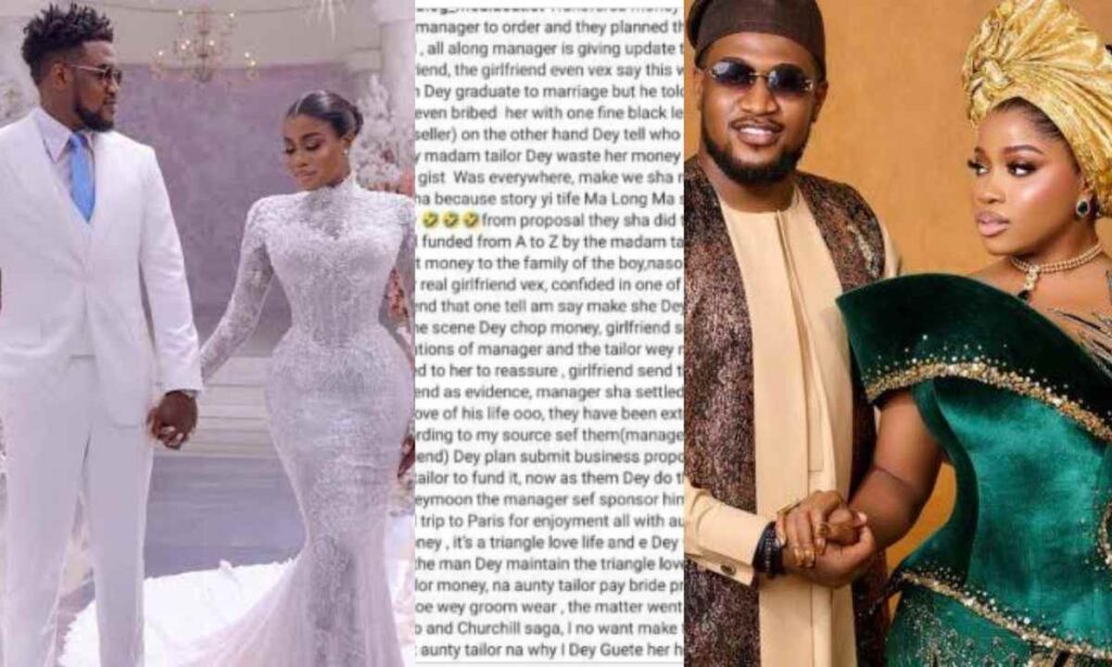 "He Is Already Using Her Money To Fund His Girlfriend Expensive Lifestyle"-   Reaction As Newly Wedded Couples, Veekee James And Her Husband Get Shaded Online By His Girlfriend