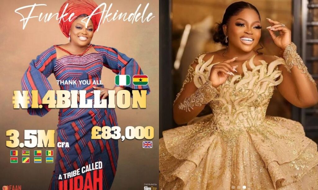 "I Am Very Grateful For The Record-Breaking Journey"- Actress Funke Akindele Rejoice As Her Movie A Tribe Called Judah Hit 1.4 Billion