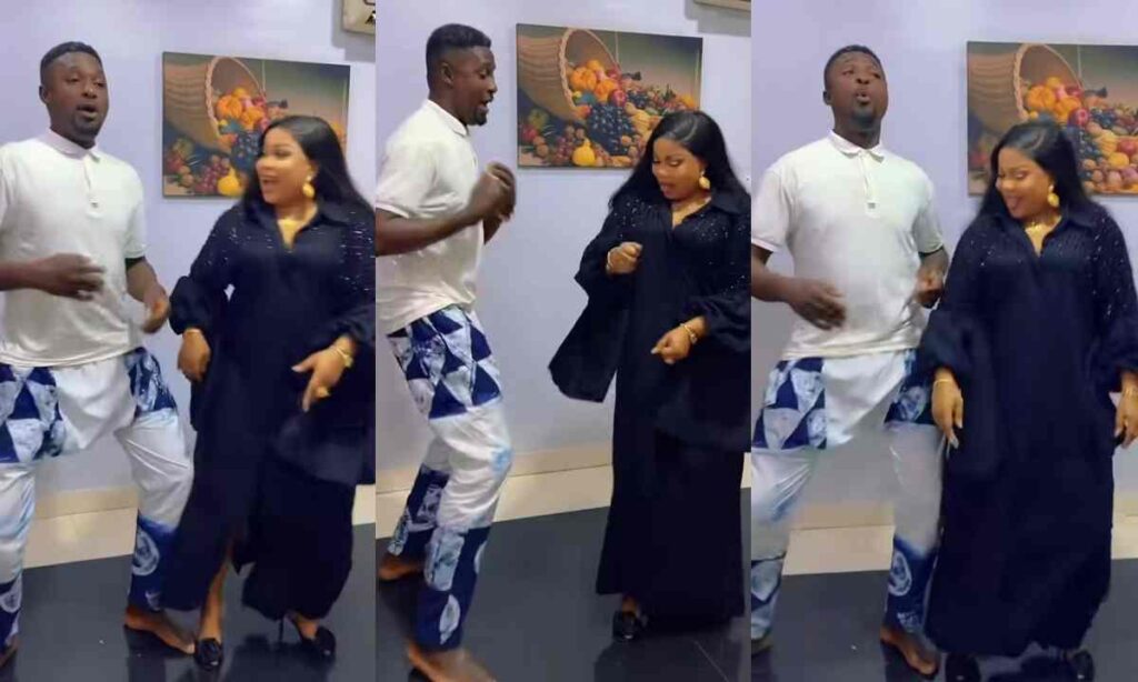 "She Even Sabi Dance Self"– Baba Ibeji, Adeniyi Johnson Engaged In Dancing Competition With His Wife Video Goes Viral (Watch)