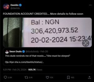 Singer Davido fulfills his promise to give out N300M to orphanages in Nigeria