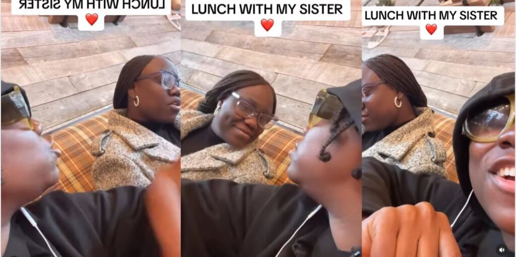 "This resemblance is very strong” – New video of singer Teni and her sister having lunch together sparks reactions online (Watch)