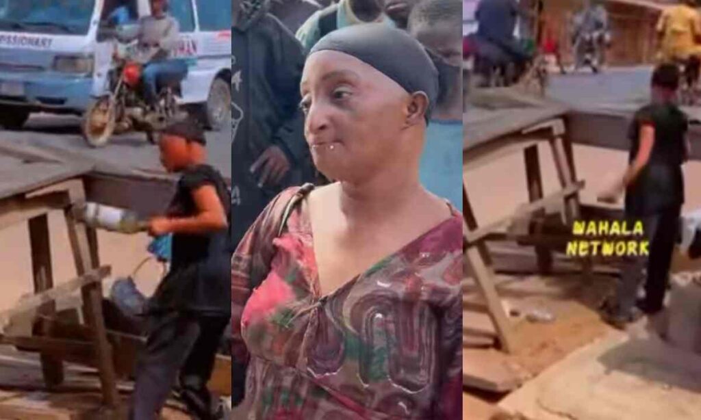 "Anty Ramota Kan Wahala Kan"– Massive Reaction As Anty Ramota Seen Braking Bootle As She Exchanges Word With Someone Taller Than Him (Watch)