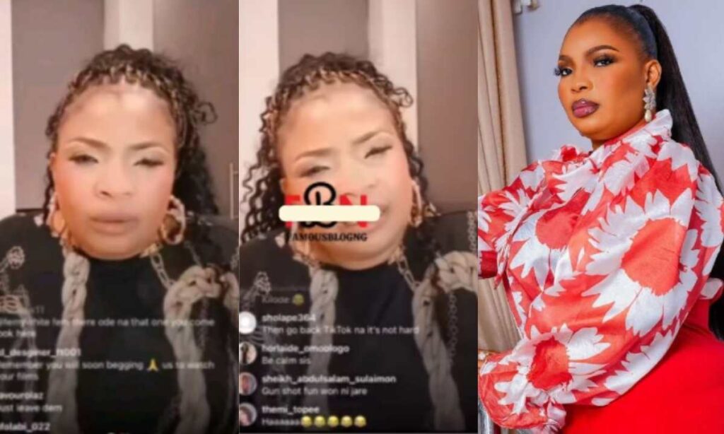 “Enough of all this figth abeg, since Sunday figth just dey fly left right” – Moment actress Laide Bakare rains heavy currses on her fans after getting negative comments (Video)