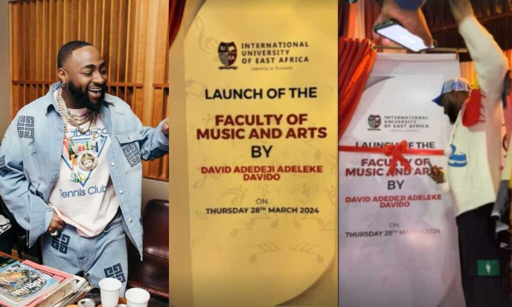 Davido launches faculty of music & arts at international university in Uganda (Video)