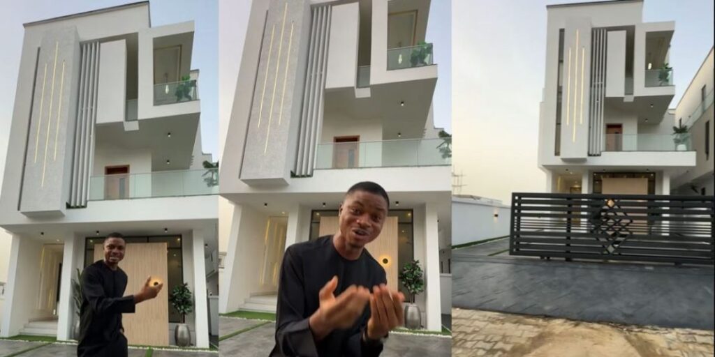 "How no be scam, I wan buy oh” – Nigerians react as billionaire offers to sell his luxurious mansion worth N350M in Lekki for just N5000 (Watch)