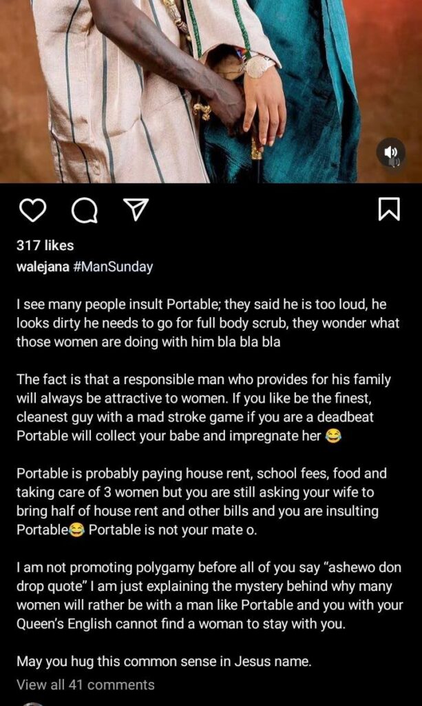 "Why do girls really like Portable"- Wale Jana speaks on why women love Portable despite rouugh personality