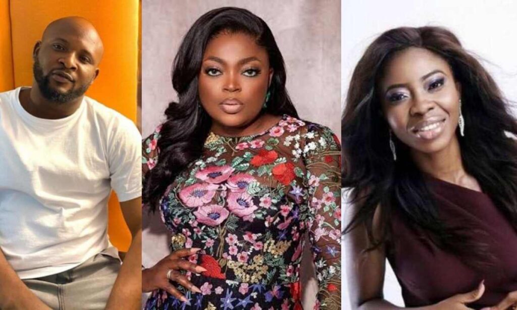 “Abeg stop the faake cries on live video, you reached out to me when she was already deaad” -Late Jumoke Aderounmu’s brother slams Funke Akindele (Video)