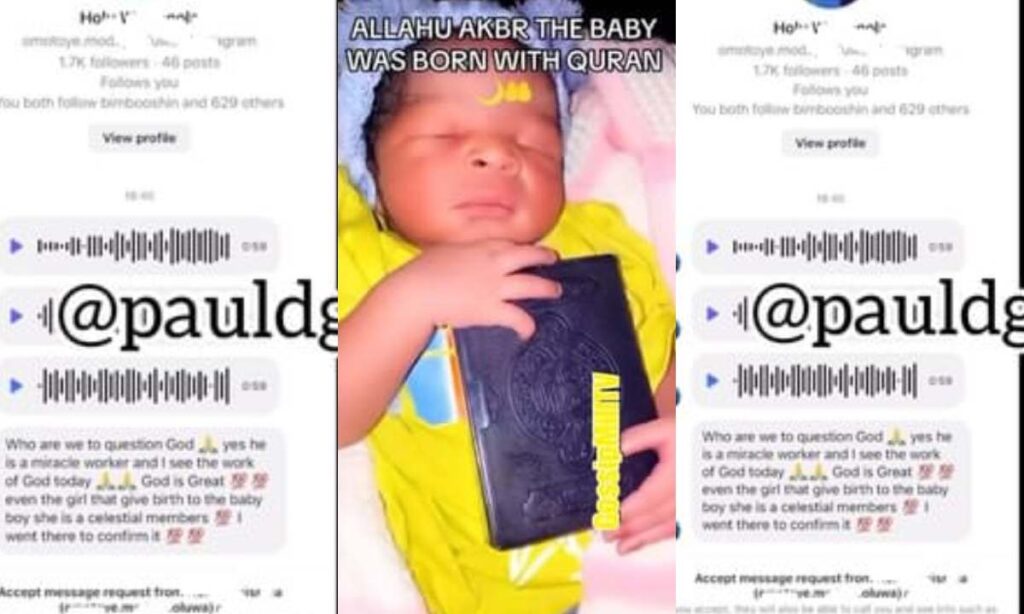 Massive Reaction As A New Born Baby Came Into The World With Quran In His Hands (Video)