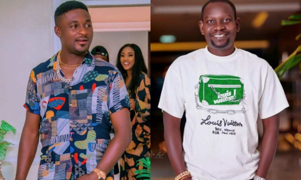 Adeniyi Johnson drag Afeez Owo in the mud as he celebrates his 38th birthday