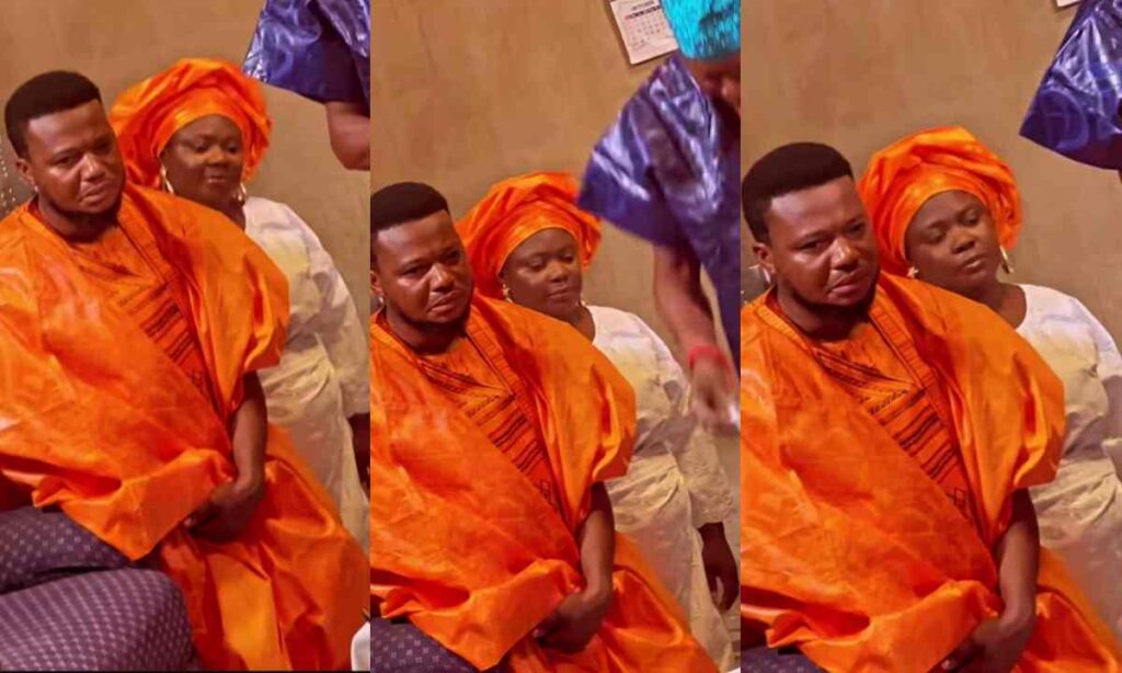 "Which Kind of Wedding Be Dis"– Massive Reaction As Olaiya Olaiya Wedd Tosin Olaniyan (Video)